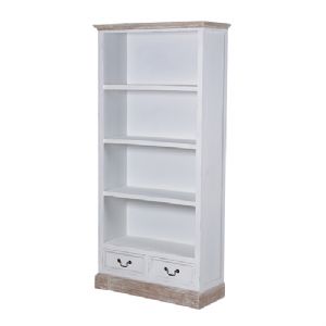 Newport White Washed Bookcase